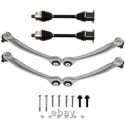 4pcs Kit Bras De Suspension Avant + 2pcs Ensembles D'essieux CV For Audi A4