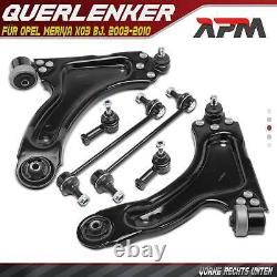 6x Kit Bras de Suspension Essieu Avant à Gauche Droite pour Opel Meriva X03