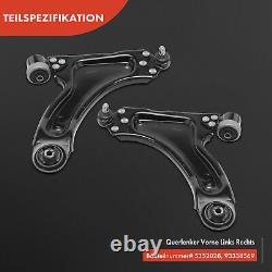 6x Kit Bras de Suspension Essieu Avant à Gauche Droite pour Opel Meriva X03