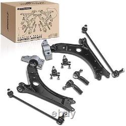 8x Kit Bras de Suspension avant Bas Extérieur pour Audi A3 VW Golf V VI Jetta 3