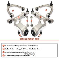 8x Kit Bras de Suspension avant Bas Haut Gauche Droite pour Audi Q7 4LB Porsche