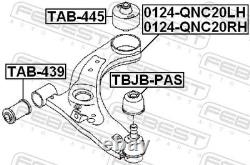 Bras de suspension avant droite barre oscillant transversal 0124-QNC20RH FEBEST