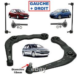 Kit Triangle Bras Suspension 6 Pièces Avant prévu pour 206 1.4 1.6 2.0 Hdi 1.9 D