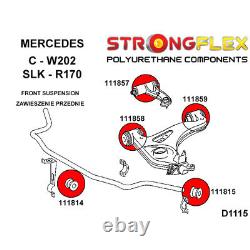 Kit silentblocs polyuréthane bras suspension avant pour Mercedes SLK R170