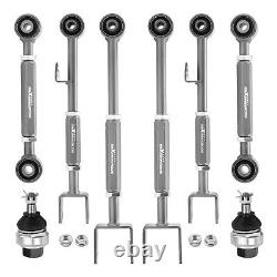 Ront Ball Joints + 6 Pieces Of Rear Adjustable Camber Arms Kit for for Acura TL