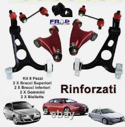 Set Bras Suspension Avant Alfa Romeo 147/156 / Gt 8 Pièces Renforcés Fr